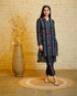 Sania Big Leaves Navy Blue